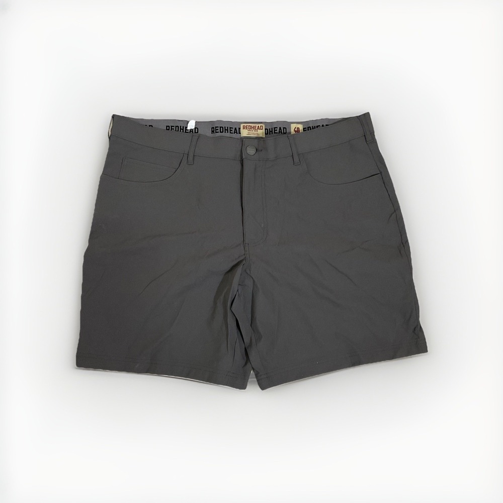 RedHead mens shorts size 40‎ Gray Grey Lightweight Stretch zipper side pocket